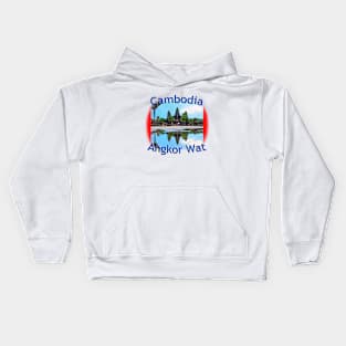 Angkor Wat, Cambodia reflections Kids Hoodie